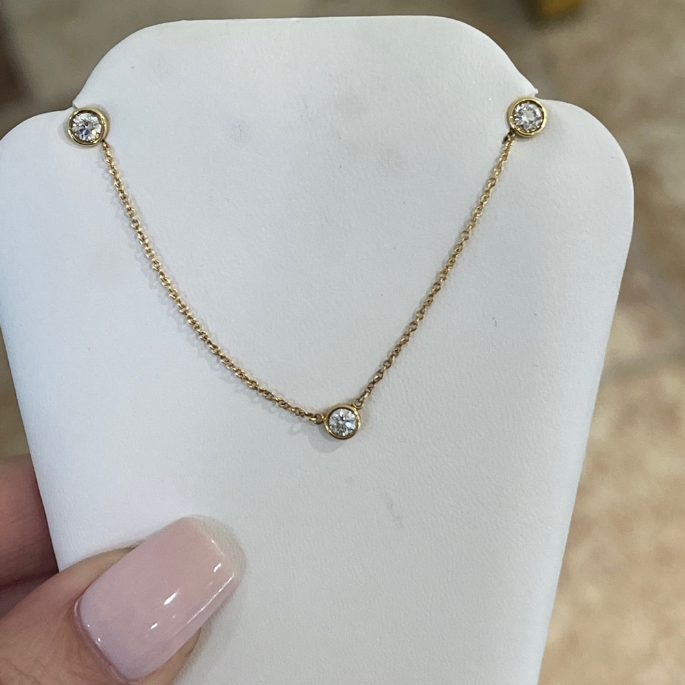 Tiffany & Co. 18K yellow gold diamond earrings